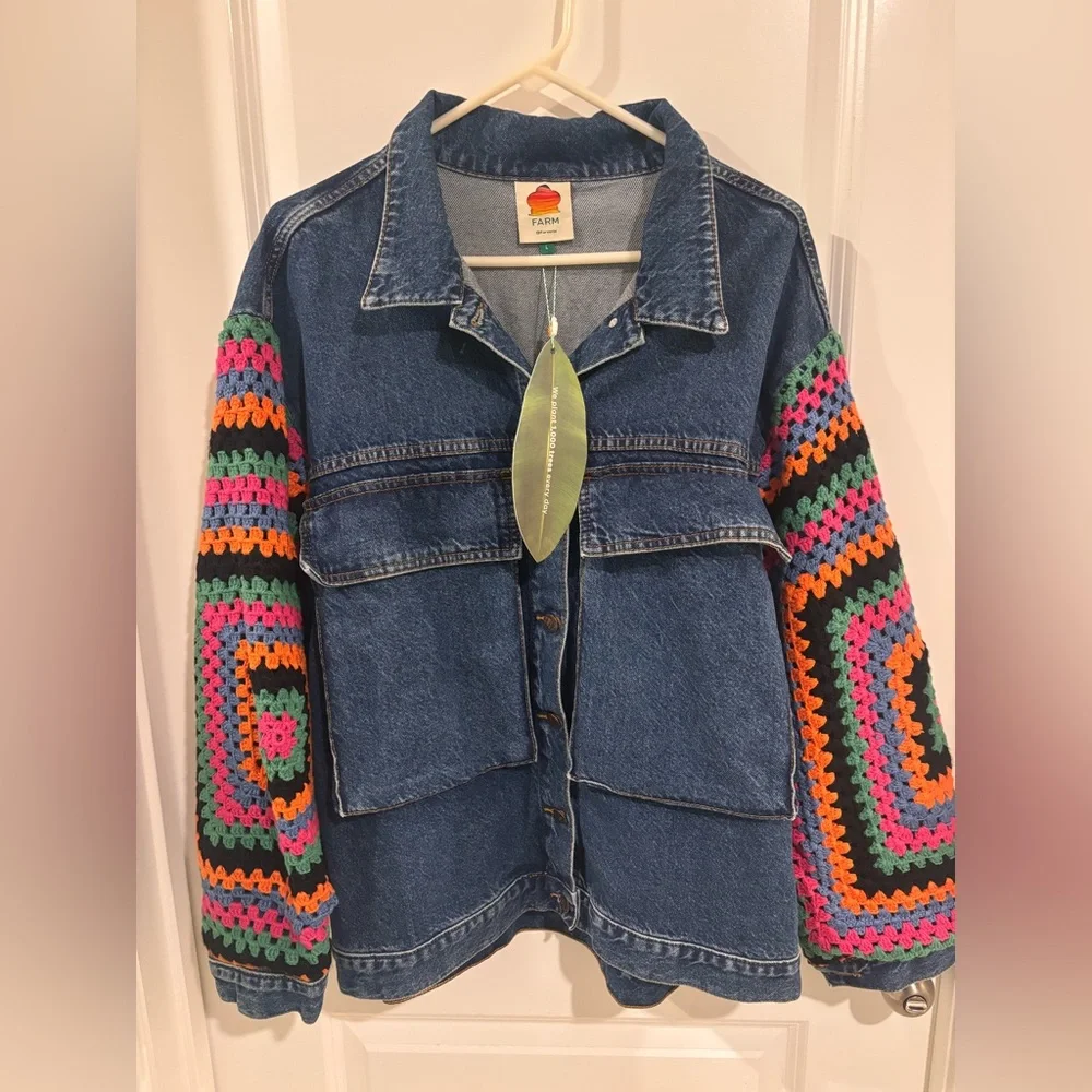 FARM Rio Multicolor Jean Jacket - Picture 12 of 16